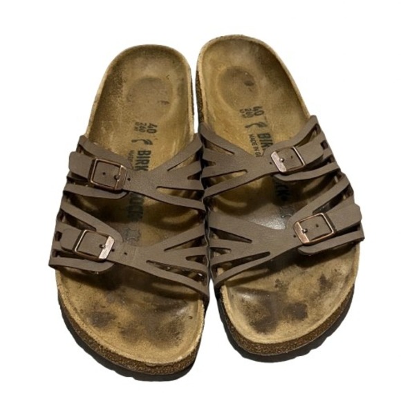 Birkenstock Granada Strappy Sandals Taupe Brown Leather Granola Girl Size EU 40 - Picture 1 of 8